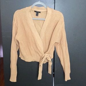 Forever 21 tan wrap sweater